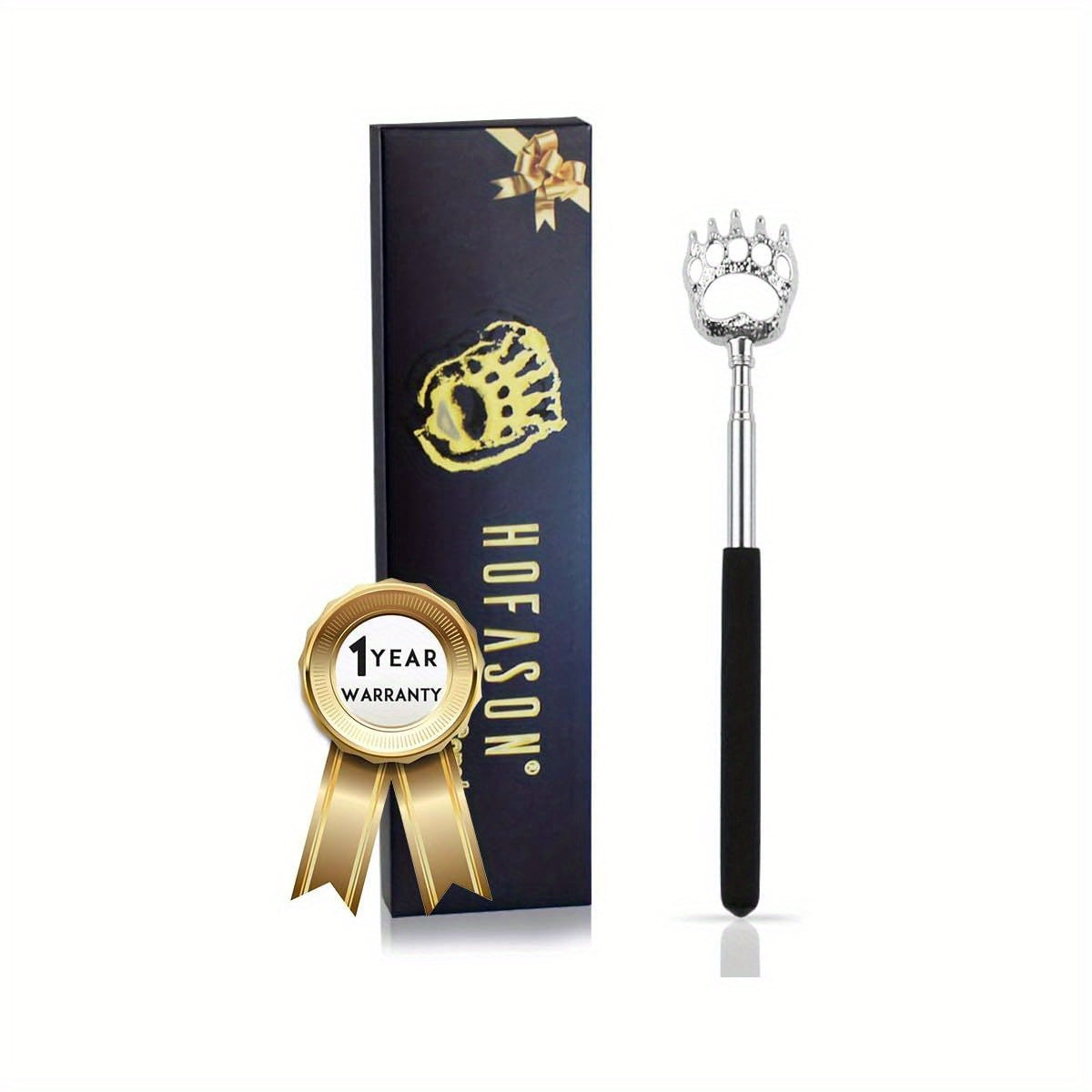 Extendable Back Scratcher with Non-Slip Grip - Heavy-Duty Portable Back Massager, Compact Travel Scratcher for Dad, Husband, Grandpa - Ideal her'S Day, Christmas, Birthday Gifts for Men & Women - Funny Novelty Stocking Stuffers for Adults, Personal Care