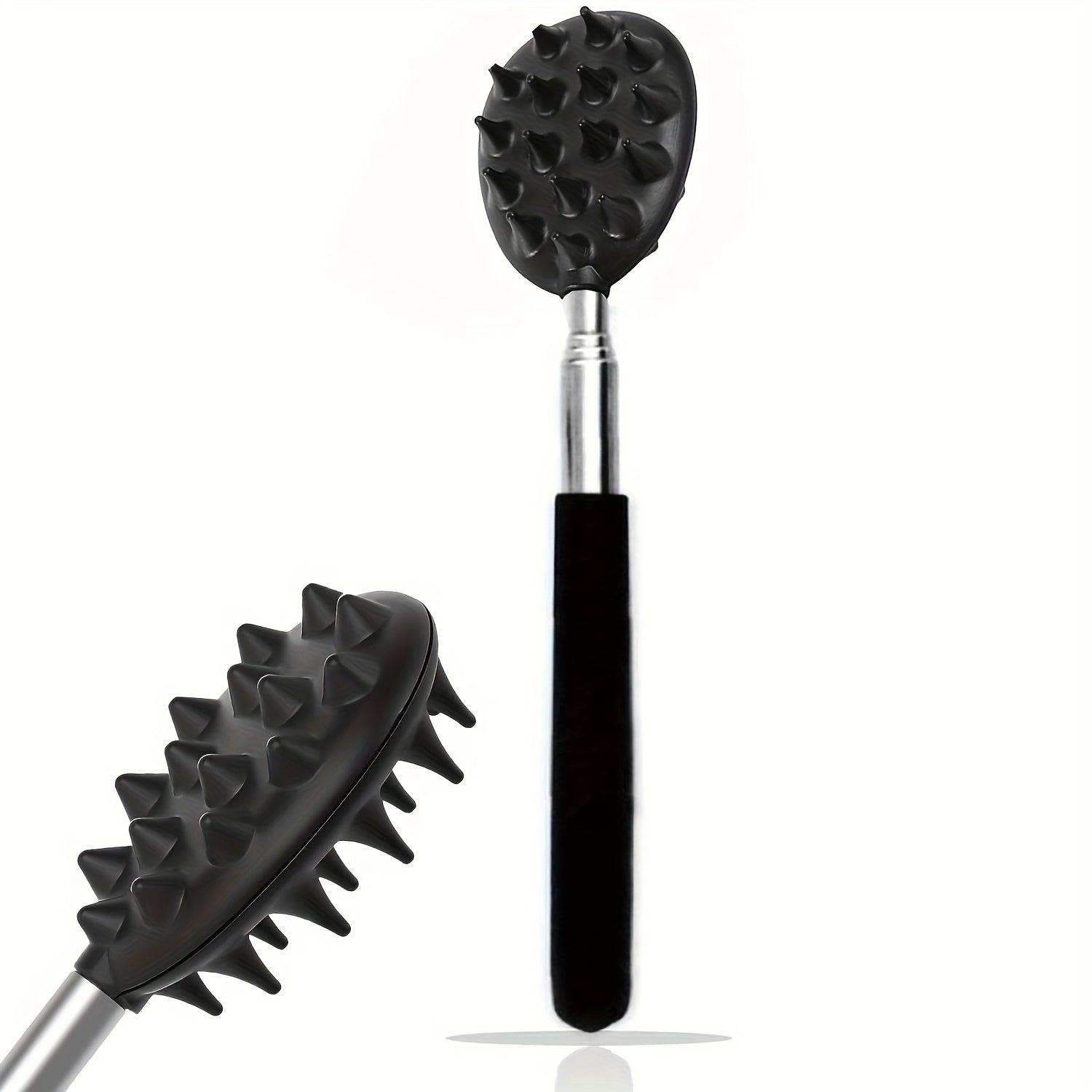 1pc Upgraded Telescopic Cactus Back Scratcher with Extendable One-Hand Itch Stick - Black Handle, Portable Cactus Design Relax Tool for Men & Women, Back Massager, Men's Worry, Sleek Design, Durable Construction