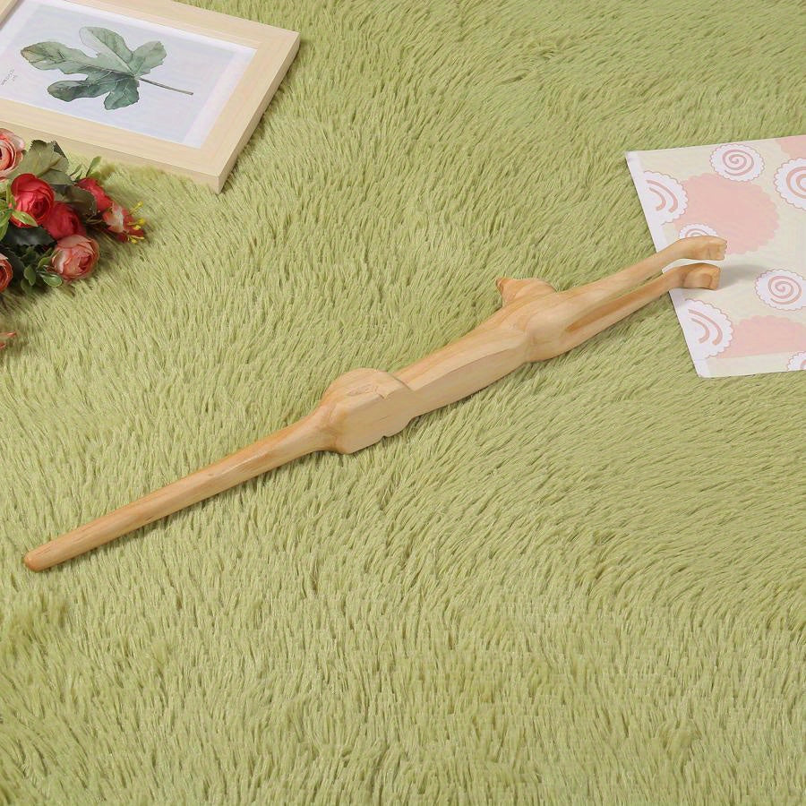Cat Back Scratcher, Hand Crafted Anti-Itch Massager with 3D Cat Shape for Home Office