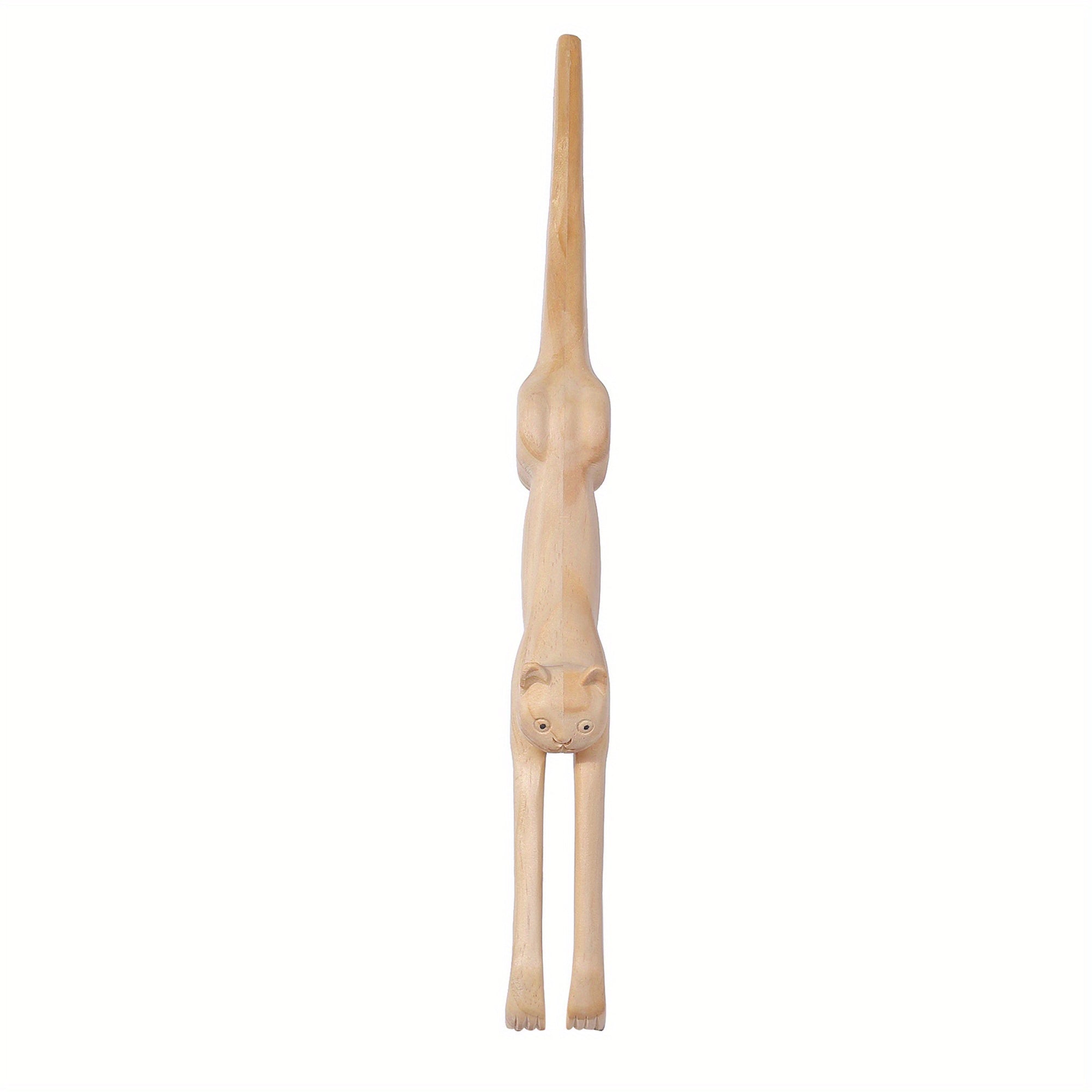 Cat Back Scratcher, Hand Crafted Anti-Itch Massager with 3D Cat Shape for Home Office