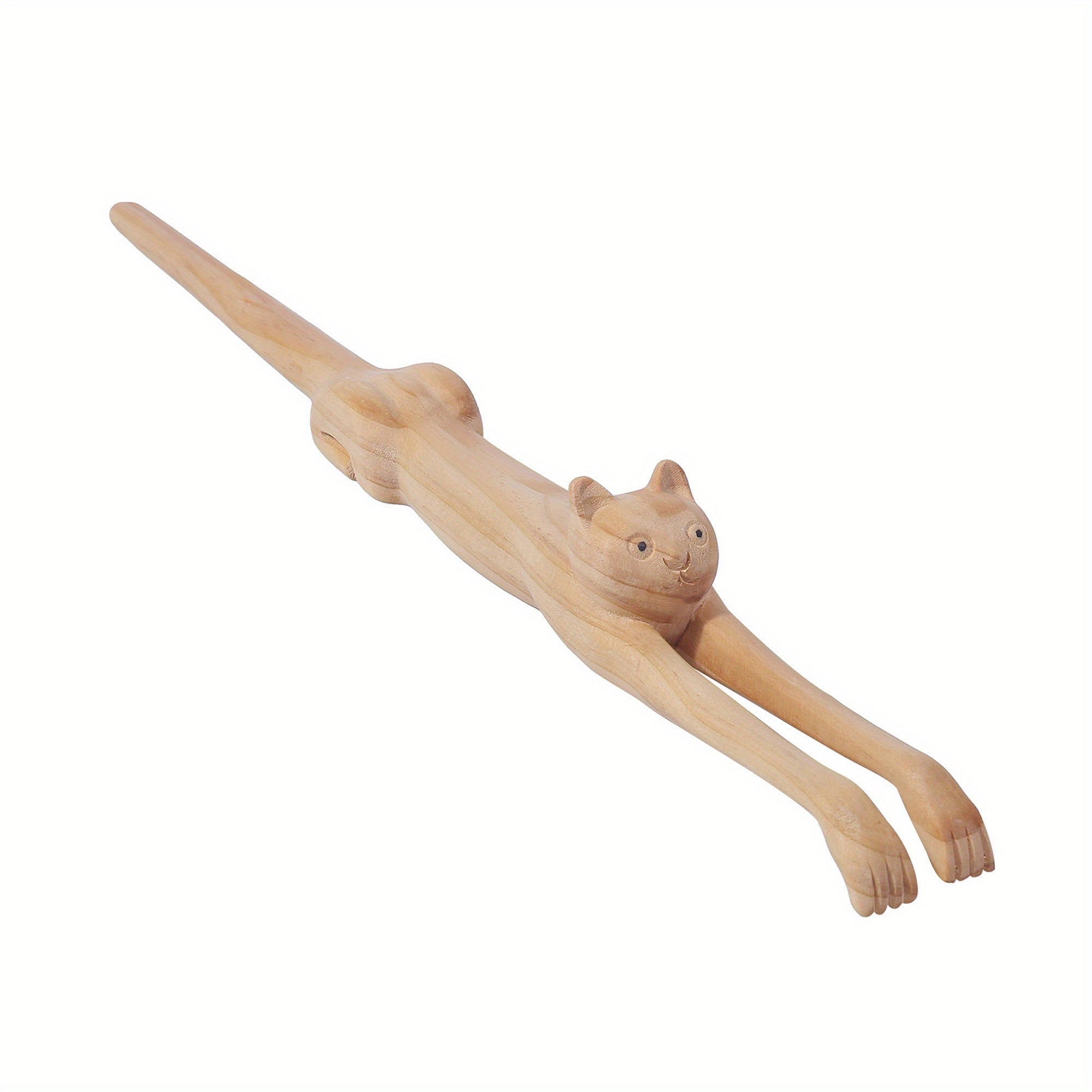 Cat Back Scratcher, Hand Crafted Anti-Itch Massager with 3D Cat Shape for Home Office