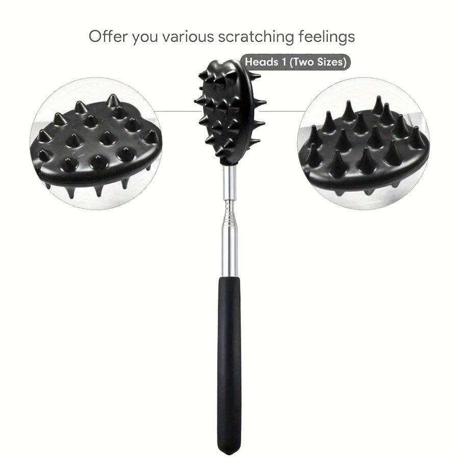 Extendable Cactus Back Scratcher with 1/4-inch & 1/2-inch Spikes, Retractable One-Hand Itch Stick for Men & Women, Durable PVC Material, 24-Inch Long Handle for Easy Reach Party Favors, Happy Mother's Day, Gifts for Women/Mom, Mother-in-Law Gifts