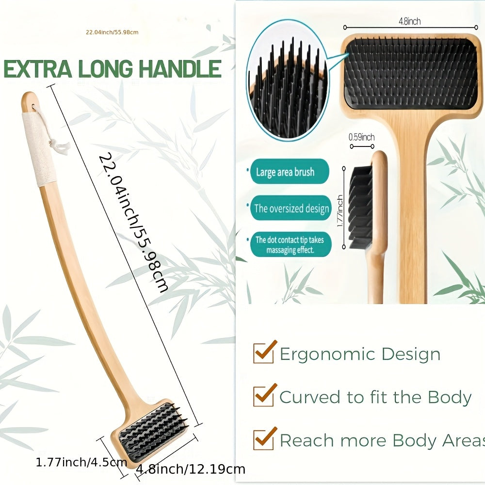 Ultimate Bamboo Back Scratcher - 22'' Oversized Back Massager with Curved Grip & Soft Wide Head for Itch, Muscle Tension & Carpal Tunnel - Ergonomic Design for Men, Women, Seniors, Pregnant Individuals - Ideal Gift, Pregnancy Itch | Natural Look Accessory