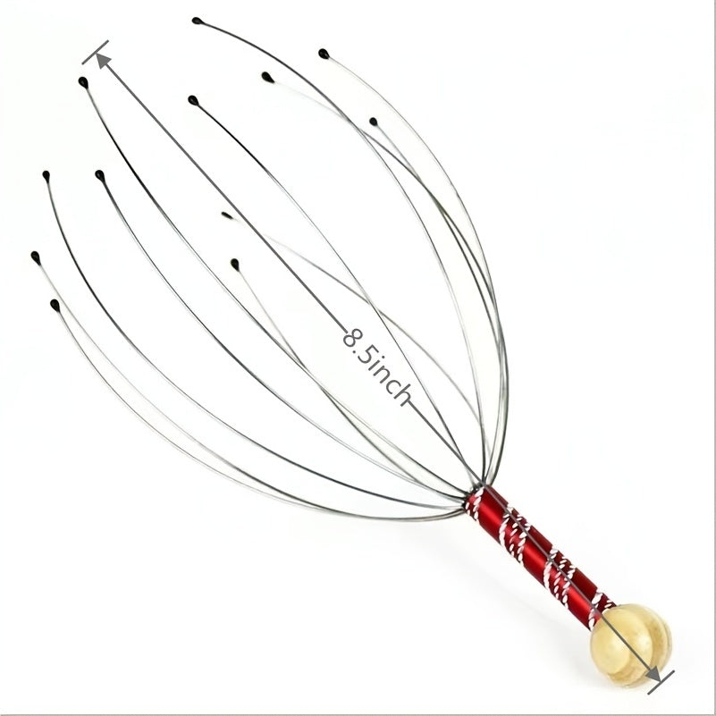 1pc Handheld Scalp Massager+1pc OPP Bag for Deep Relaxation, Hair Stimulation, and Stress
