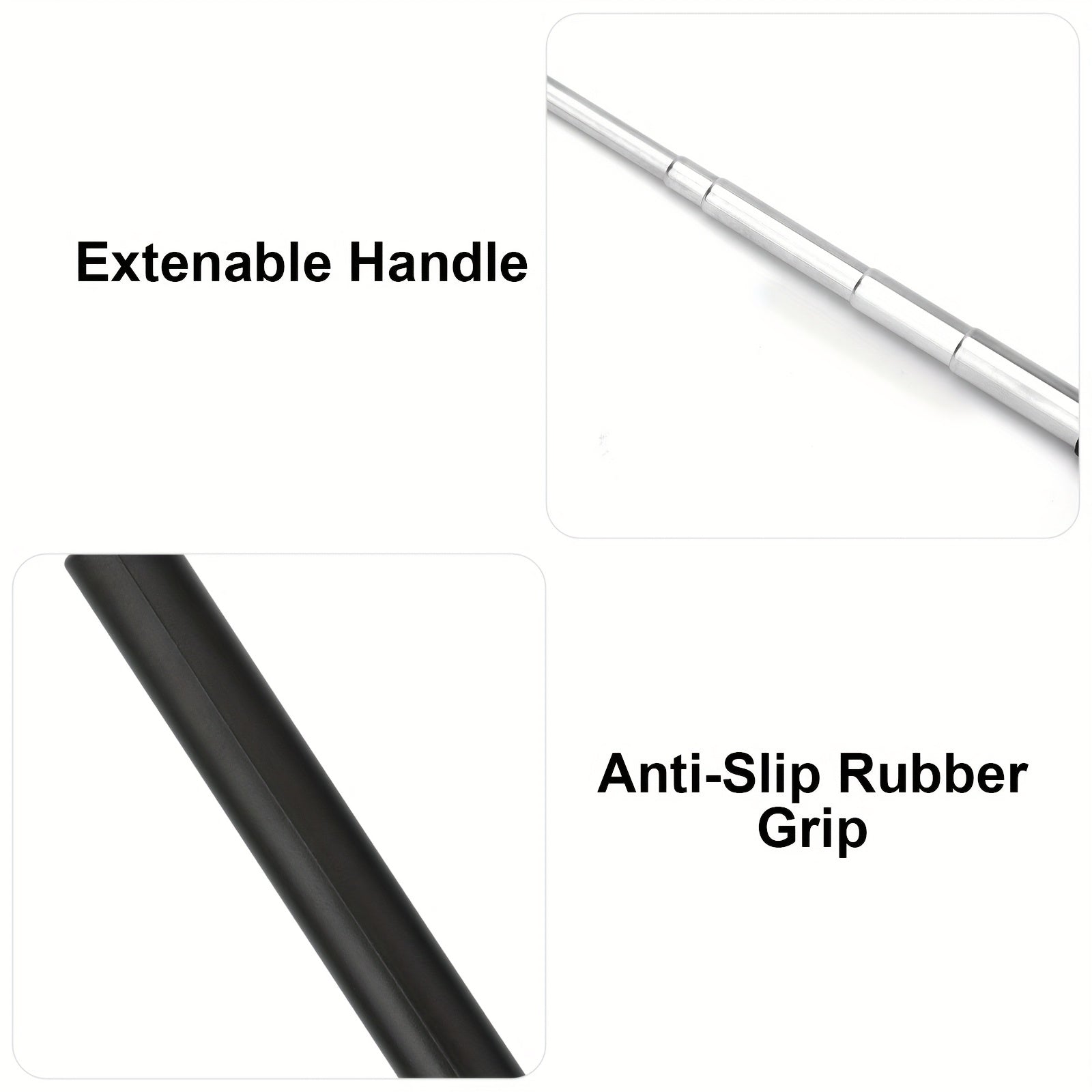 4pcs Different Back Scratcher for Men & Women, Extendable Back Massager Tool with Rubber Handles, Ideal Christmas Gift