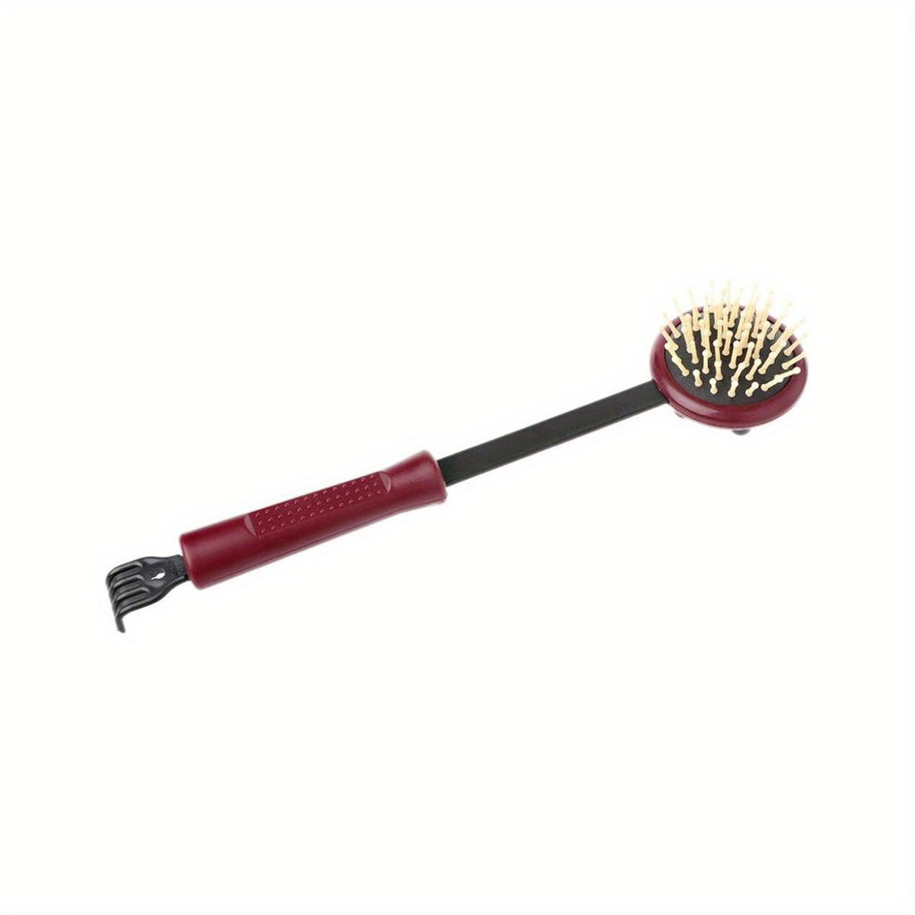1pc Double Head Back Scratcher & Body Massage Hammer Tool - Dual-Headed Design with Ergonomic Handle, Soft Bristles & Sturdy Tip for Deep Tissue, Muscle Relaxation, Improved Circulation - Portable Back Massager for Home, Office, Travel - Ideal for