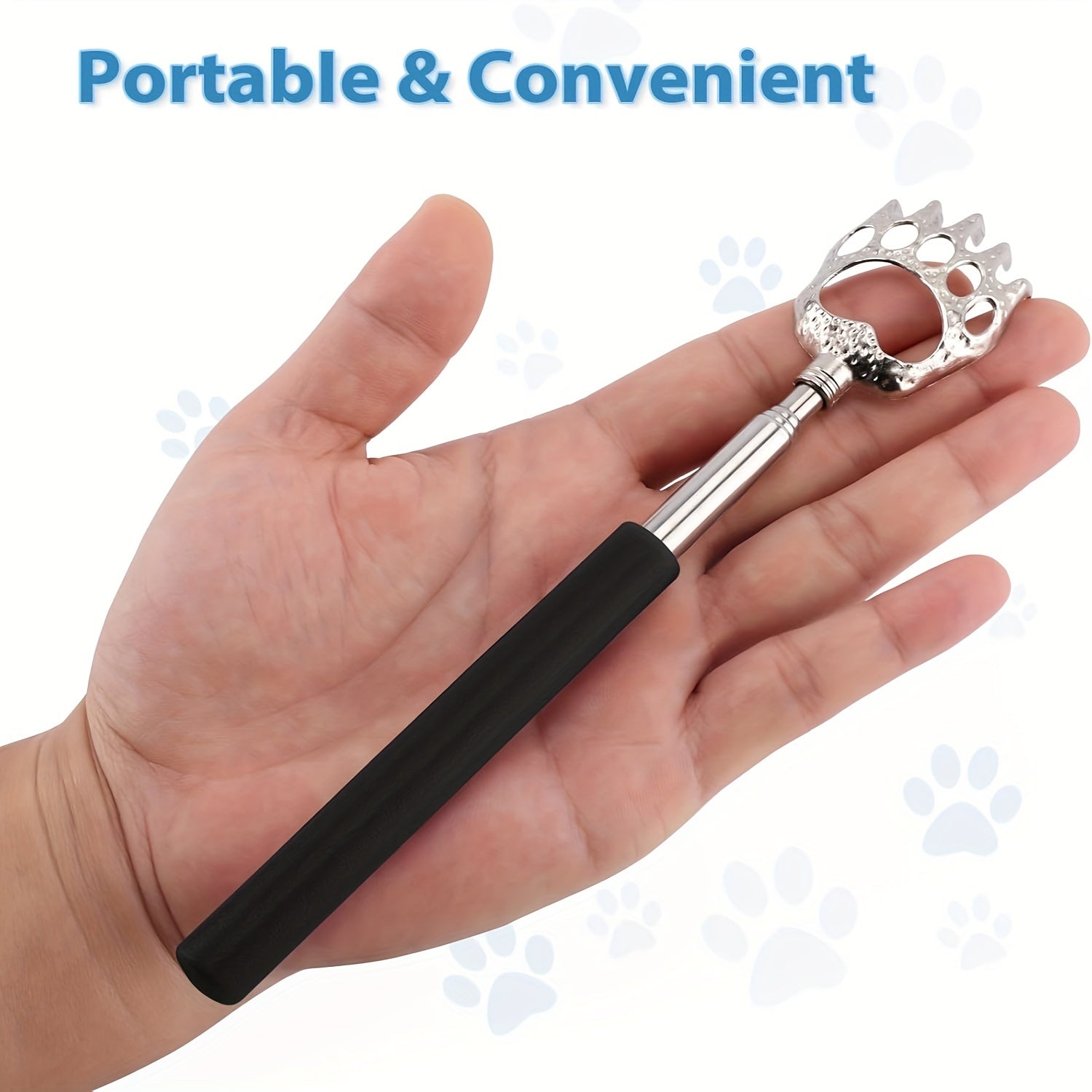 2 Pack Bear Claw Telescopic Back Scratcher - Extendable Manual Back Massager Tool for Men and Women, Ideal for Christmas Stocking Stuffers, Novelty Gift for Birthday and Festivals