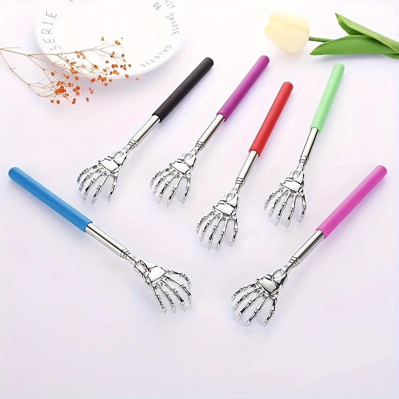 5-Pack Stainless Steel Extendable Back Scratcher, Durable Manual Back Scratcher, with Non-Slip Handles, Massaging Function for Comfort & Relaxation
