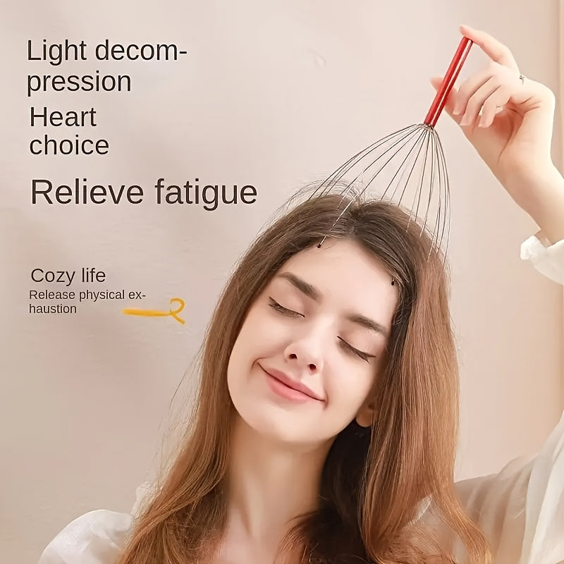 A Handheld Scalp Massager with 20 Prongs, Designed for Deep Relaxation And Stress Relief, Suitable for Both Men And Women at Home, Serving As a Scalp Massage Tool And a Soul Extractor.