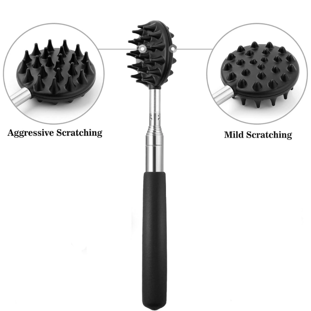 1pc 23 Teeth Super Large Back Scratcher - Extendable 21" Stainless Steel Back Massager with Dual-Sided Scratching Surfaces, Ergonomic Non-Slip Handle for Back, Head & Body Itch - Perfect Gift for Men, Women, Mother's Day, Back Massager for Back