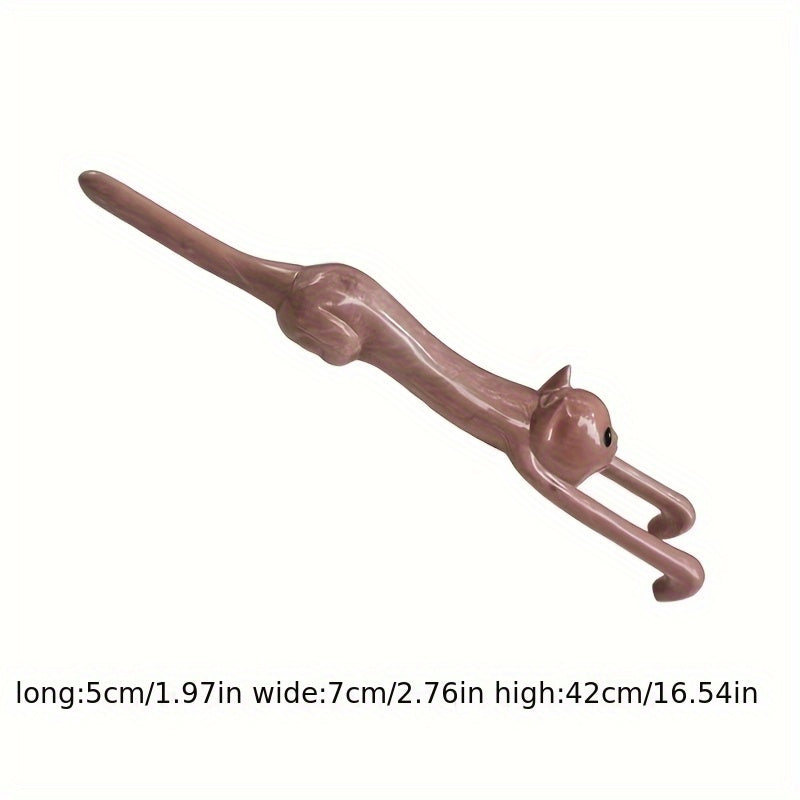 1/2 Wooden Cat-Shaped Back Scratcher, Manual Massage Tool, Health and Home Care, Great Birthday Gift Choice, Relaxation and