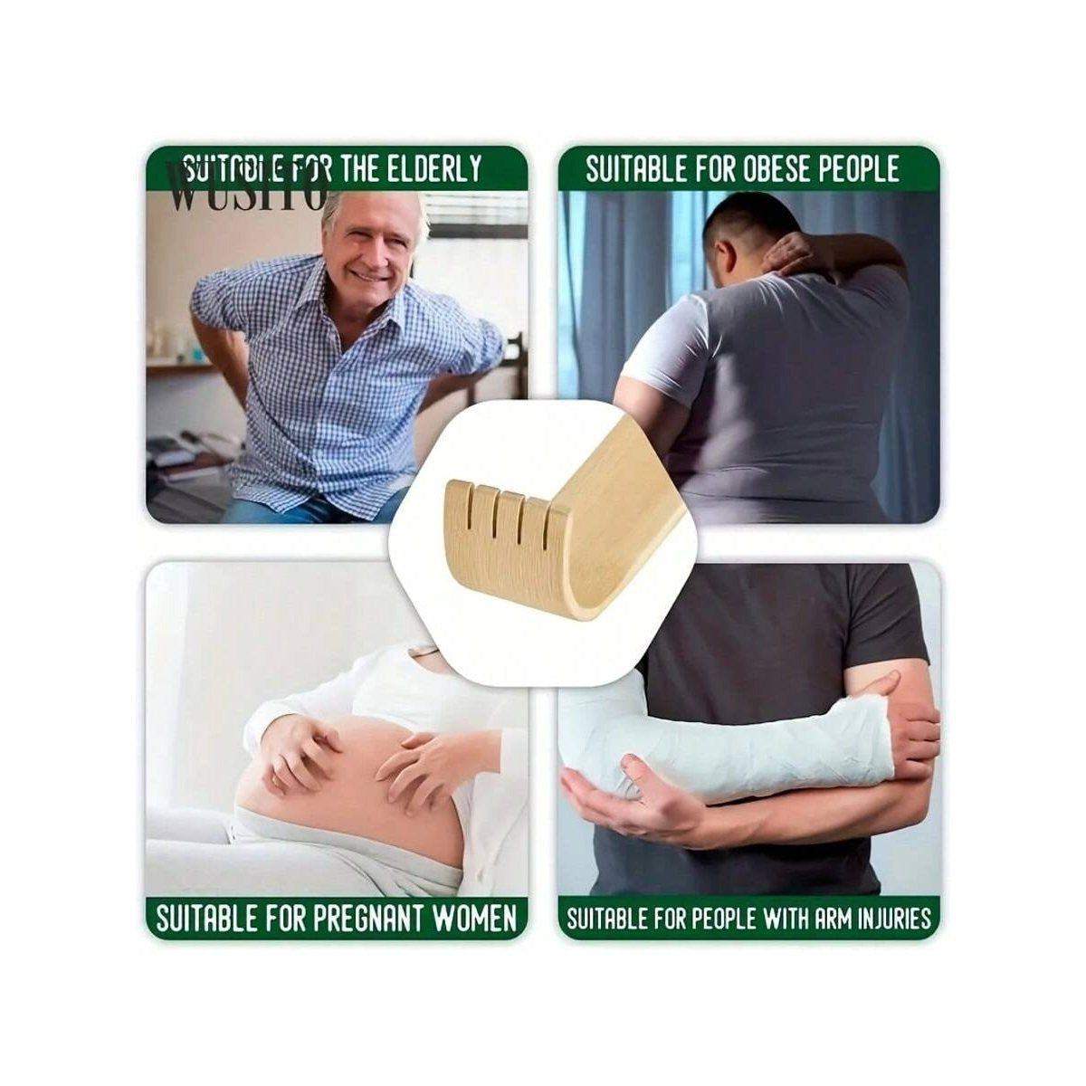 3-Pack bamboo back itchers -18.3-inch extra long handle, natural bamboo massage tool, unique practical gift for men and women, Christmas stocking filling, Father's Day gift