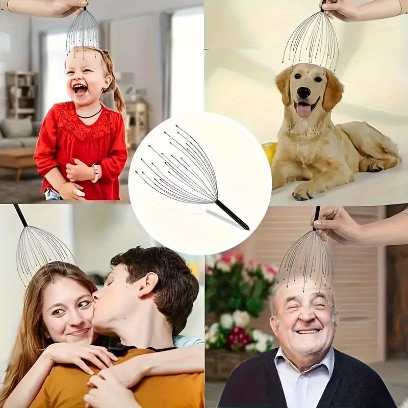 A Handheld Scalp Massager with 20 Prongs, Designed for Deep Relaxation And Stress Relief, Suitable for Both Men And Women at Home, Serving As a Scalp Massage Tool And a Soul Extractor.