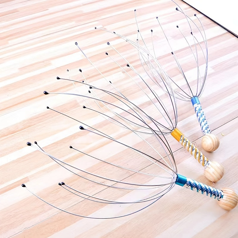 1pc Handheld Scalp Massager+1pc OPP Bag for Deep Relaxation, Hair Stimulation, and Stress