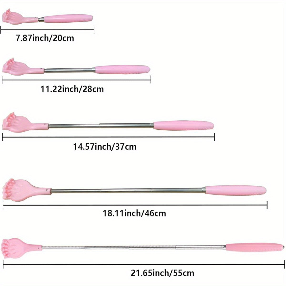 2pcs Back Scratchers, Portable Expandable Back Scratchers, Non- Slip Handheld Massager, with Telescopic Handle for Tickling Massage of Head, Back Legs and Other Body Parts, Back Scratching Tool, Unbreakable Back Scratcher, Comb for Back Scratching, Back