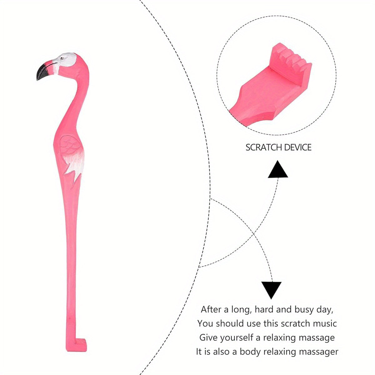 Back Scratcher Hand Crafted Animal Wooden Backscratcher Body Relaxation Self- Hand Tool for Men Itching Flamingos, Back Scratching Tool, Adjustable Back Scratcher, Back Massager, Cat Back Scratcher, Self Tool, Animal Design, Decorative Back Massager,