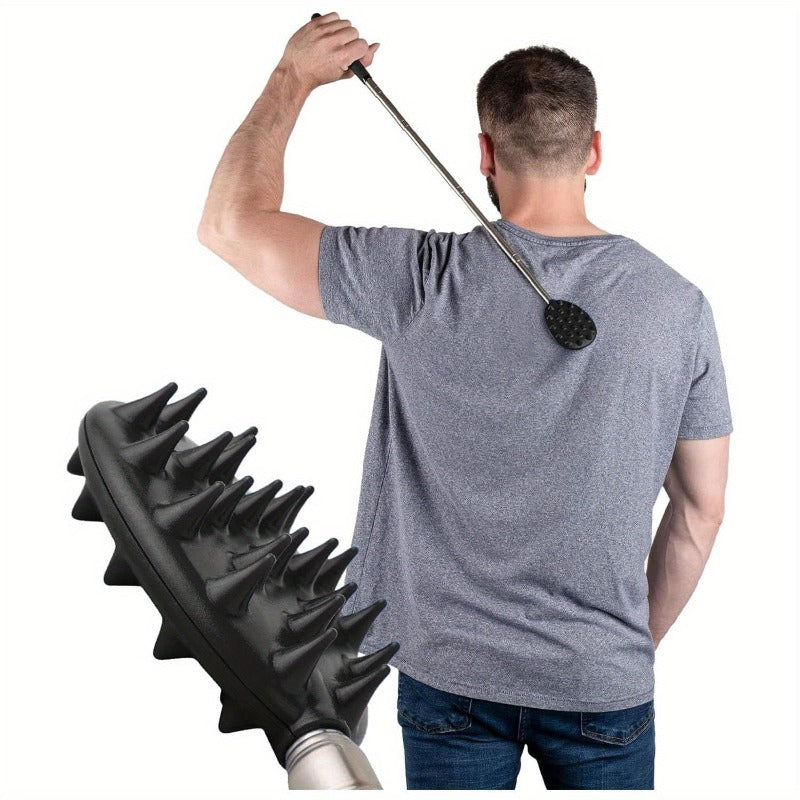 1pc Upgraded Telescopic Cactus Back Scratcher with Extendable One-Hand Itch Stick - Black Handle, Portable Cactus Design Relax Tool for Men & Women, Back Massager, Men's Worry, Sleek Design, Durable Construction