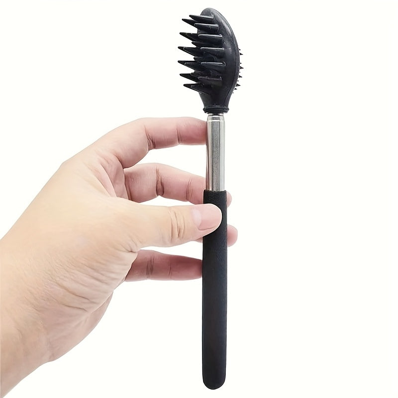 1pc Extendable Back Scratcher, Silicone Telescopic Massager for Back, Neck, Head, Beard - Relaxation Scraper Tool, Ideal Valentine'S Day Gift for Men & Women