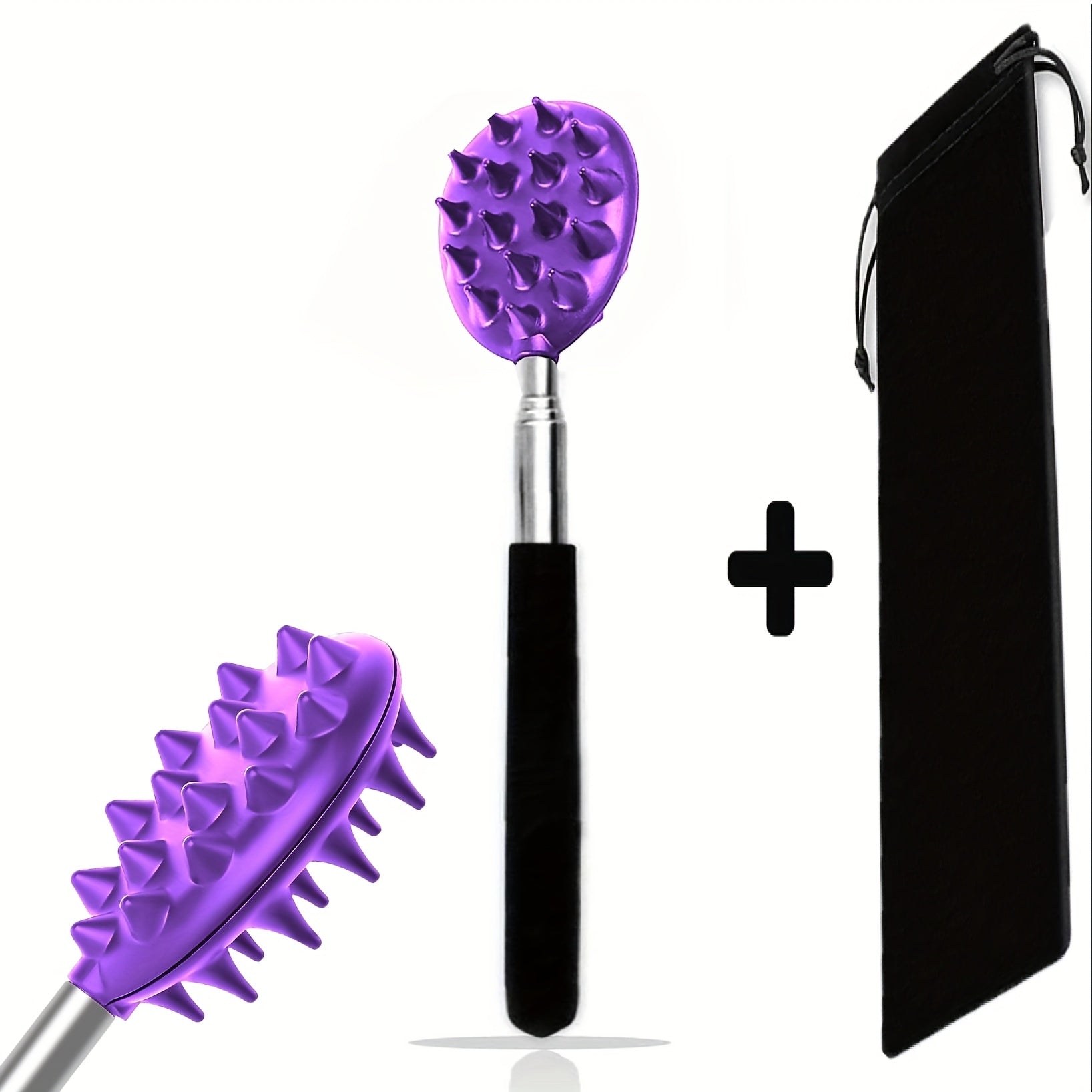 Extendable Cactus Back Scratcher with 1/4-inch & 1/2-inch Spikes, Retractable One-Hand Itch Stick for Men & Women, Durable PVC Material, 24-Inch Long Handle for Easy Reach Party Favors, Happy Mother's Day, Gifts for Women/Mom, Mother-in-Law Gifts