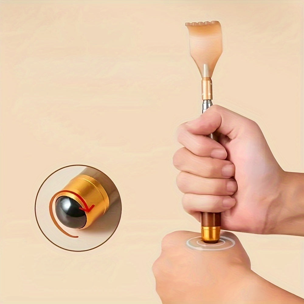 High-End Multifunctional Portable Back Scratcher - Stretchable Spherical Design Manual Massage Tool - Family-Friendly Health & Home Care Device