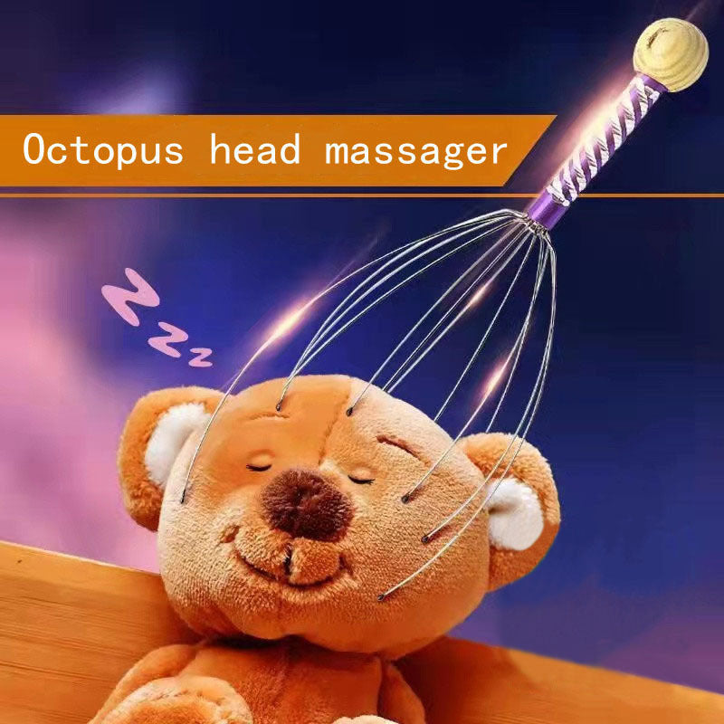 1pc Handheld Scalp Massager+1pc OPP Bag for Deep Relaxation, Hair Stimulation, and Stress