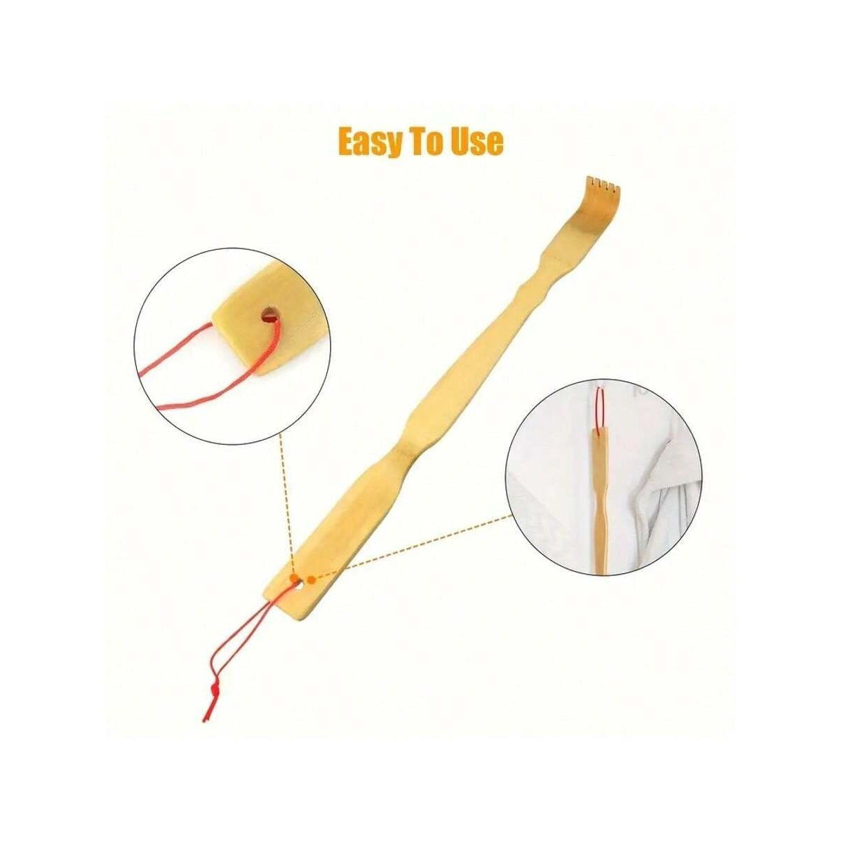 3-Pack bamboo back itchers -18.3-inch extra long handle, natural bamboo massage tool, unique practical gift for men and women, Christmas stocking filling, Father's Day gift