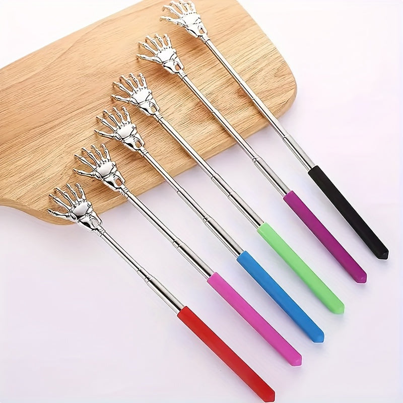 5-Pack Stainless Steel Extendable Back Scratcher, Durable Manual Back Scratcher, with Non-Slip Handles, Massaging Function for Comfort & Relaxation