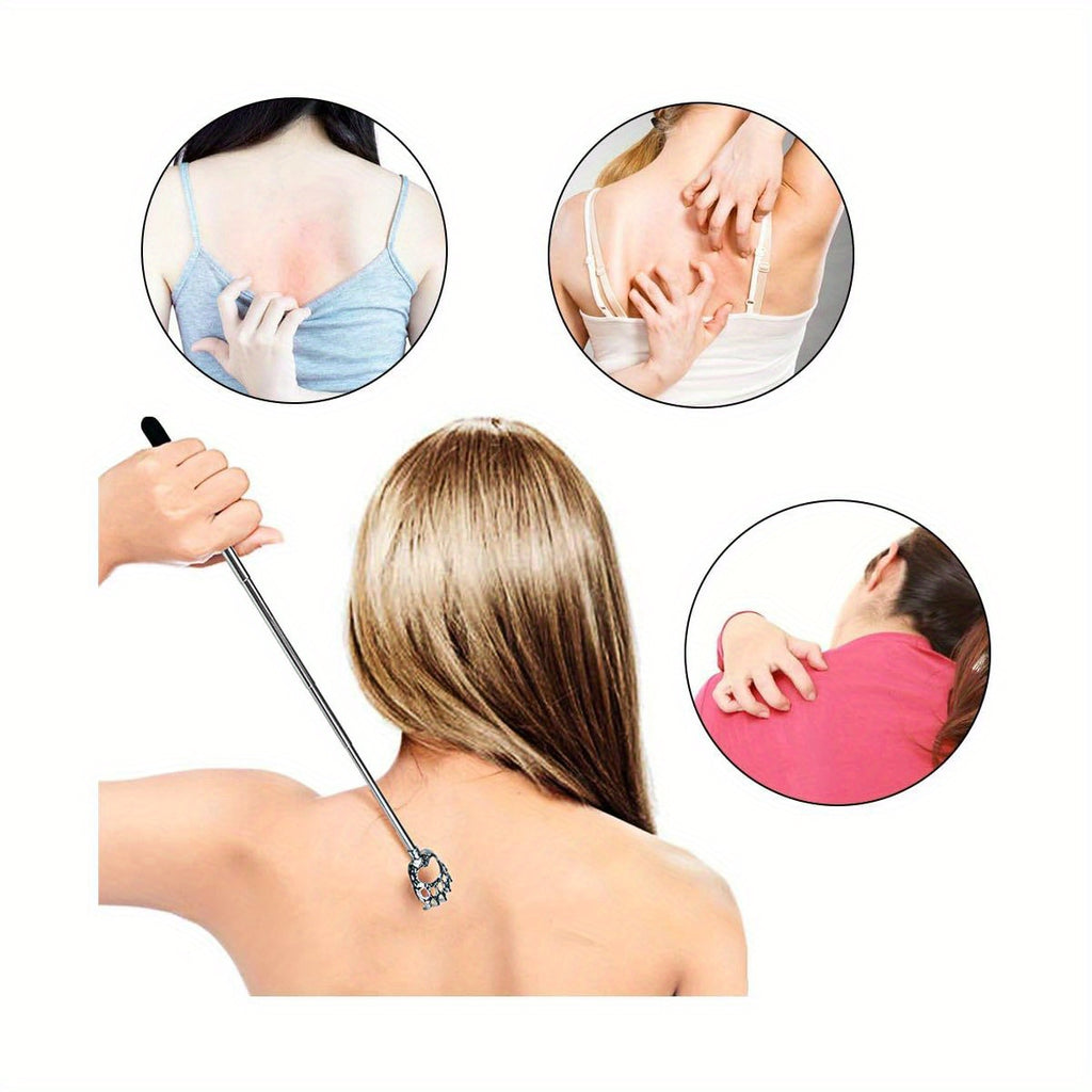 Extendable Back Scratcher with Non-Slip Grip - Heavy-Duty Portable Back Massager, Compact Travel Scratcher for Dad, Husband, Grandpa - Ideal her'S Day, Christmas, Birthday Gifts for Men & Women - Funny Novelty Stocking Stuffers for Adults, Personal Care