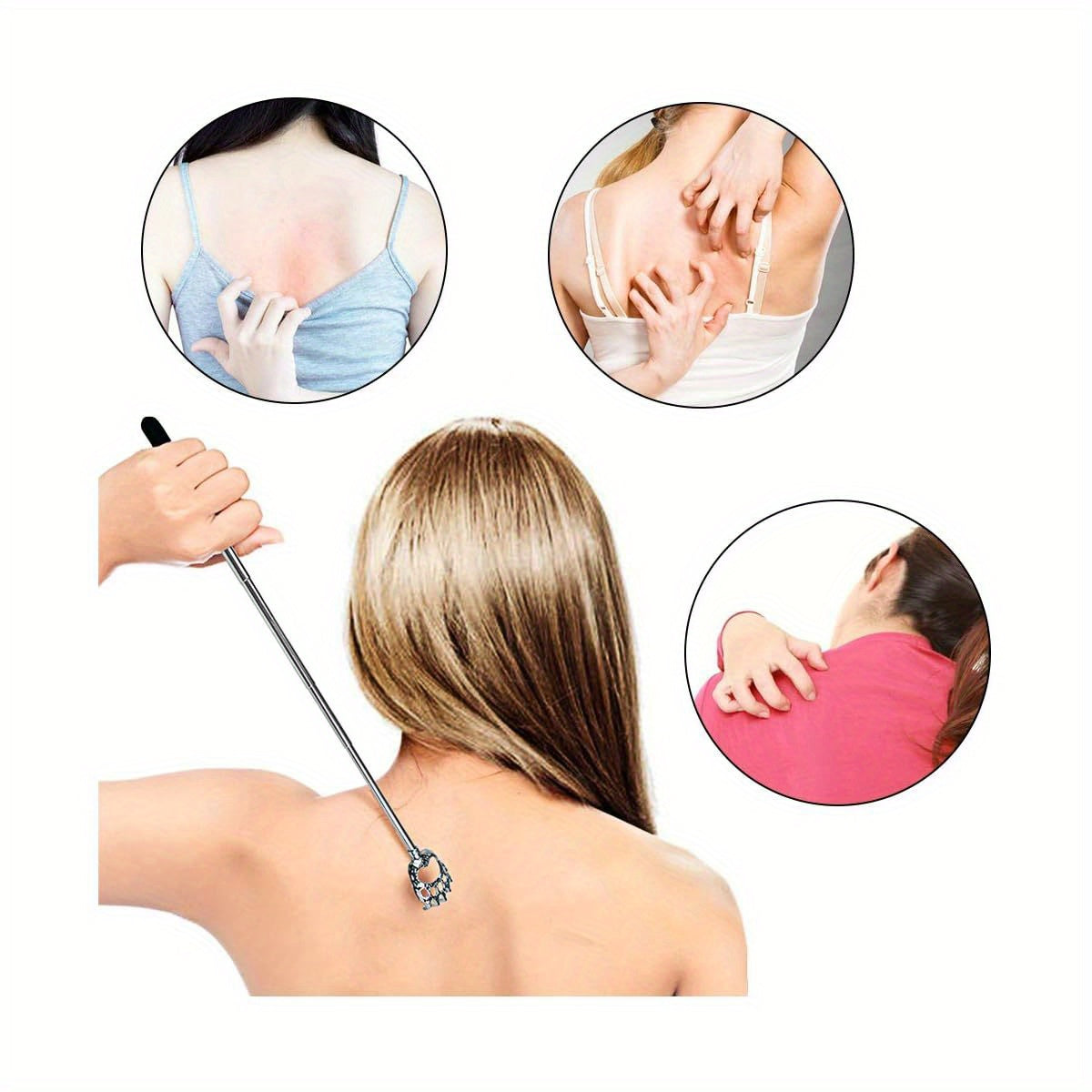 Extendable Back Scratcher with Non-Slip Grip - Heavy-Duty Portable Back Massager, Compact Travel Scratcher for Dad, Husband, Grandpa - Ideal her'S Day, Christmas, Birthday Gifts for Men & Women - Funny Novelty Stocking Stuffers for Adults, Personal Care