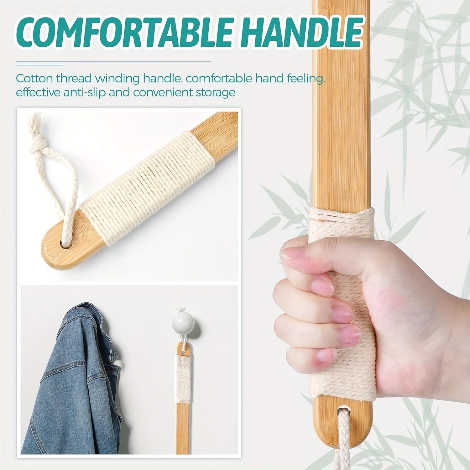 Ultimate Bamboo Back Scratcher - 22'' Oversized Back Massager with Curved Grip & Soft Wide Head for Itch, Muscle Tension & Carpal Tunnel - Ergonomic Design for Men, Women, Seniors, Pregnant Individuals - Ideal Gift, Pregnancy Itch | Natural Look Accessory