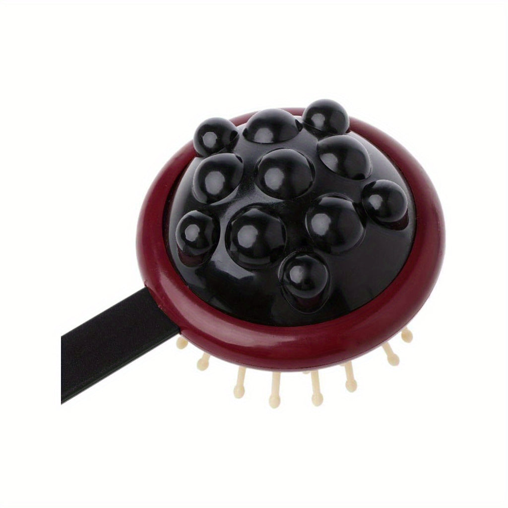 1pc Double Head Back Scratcher & Body Massage Hammer Tool - Dual-Headed Design with Ergonomic Handle, Soft Bristles & Sturdy Tip for Deep Tissue, Muscle Relaxation, Improved Circulation - Portable Back Massager for Home, Office, Travel - Ideal for