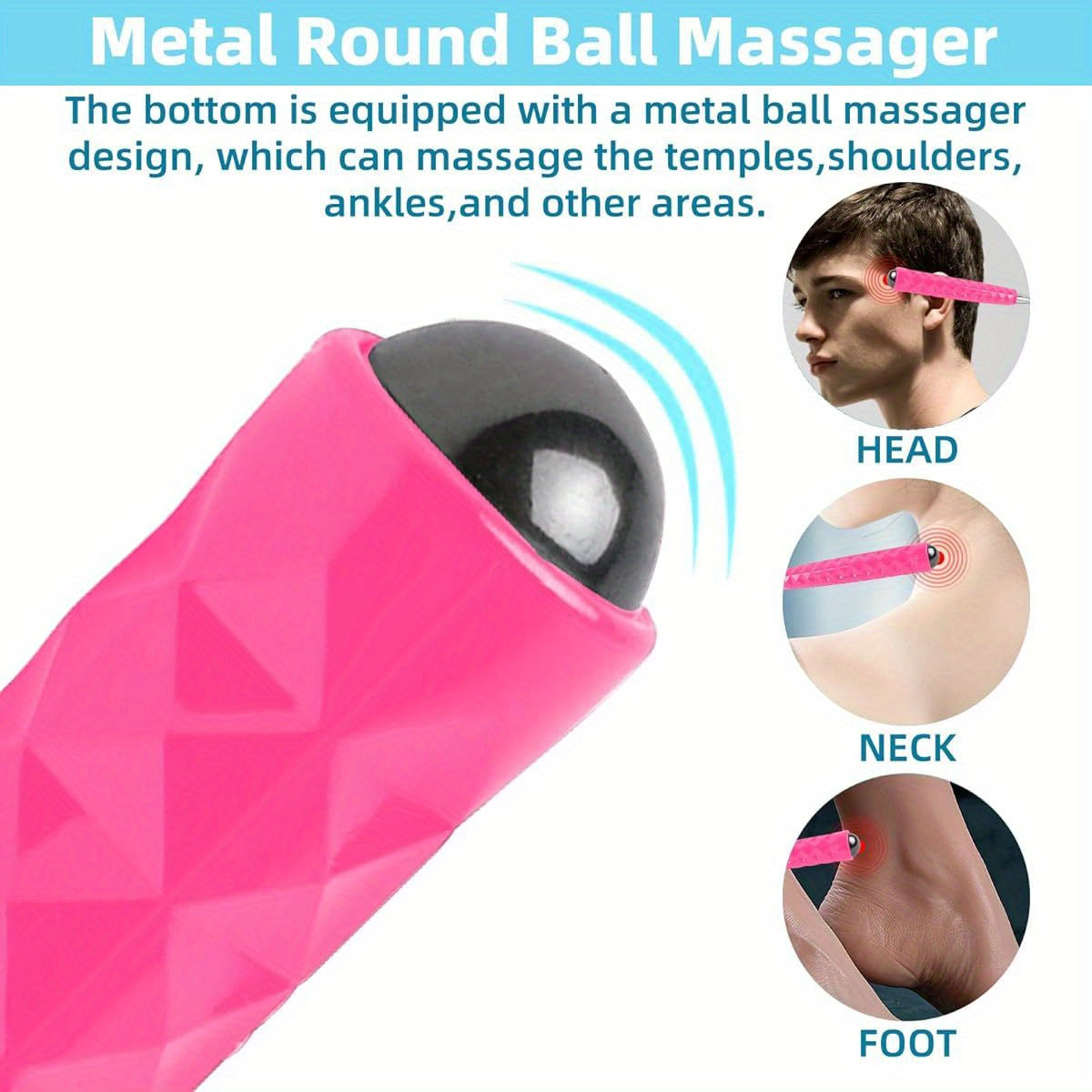 2pcs Pink Extendable Back Scratcher with Massage Ball - Ergonomic Design for Home & Travel, Ideal Mother'S Day, her'S Day, Birthday Gifts for Men, Women, and Parents, Massage Gifts, Relaxation Tool, Stylish Scratcher, Comfortable Grip