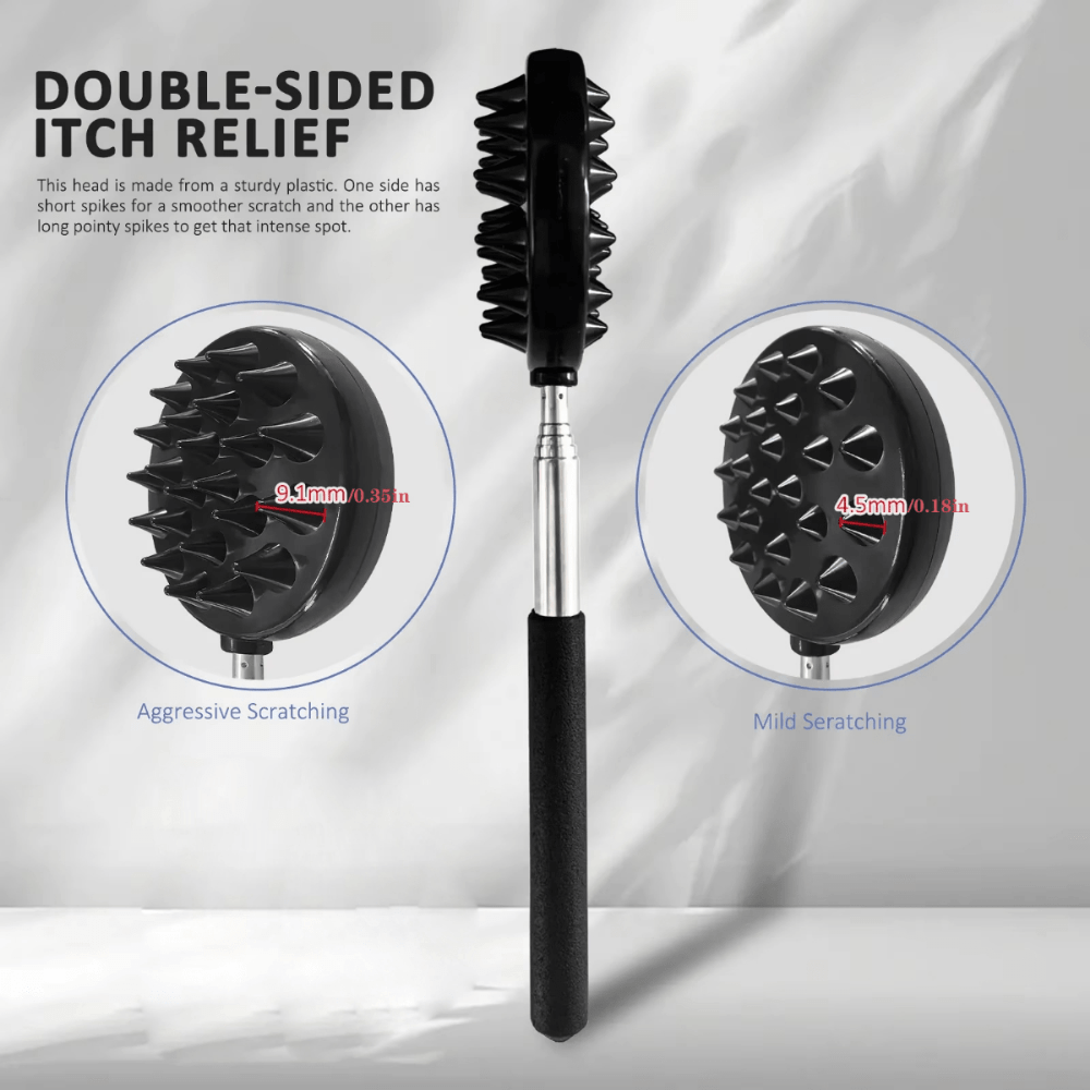 1pc 23 Teeth Super Large Back Scratcher - Extendable 21" Stainless Steel Back Massager with Dual-Sided Scratching Surfaces, Ergonomic Non-Slip Handle for Back, Head & Body Itch - Perfect Gift for Men, Women, Mother's Day, Back Massager for Back