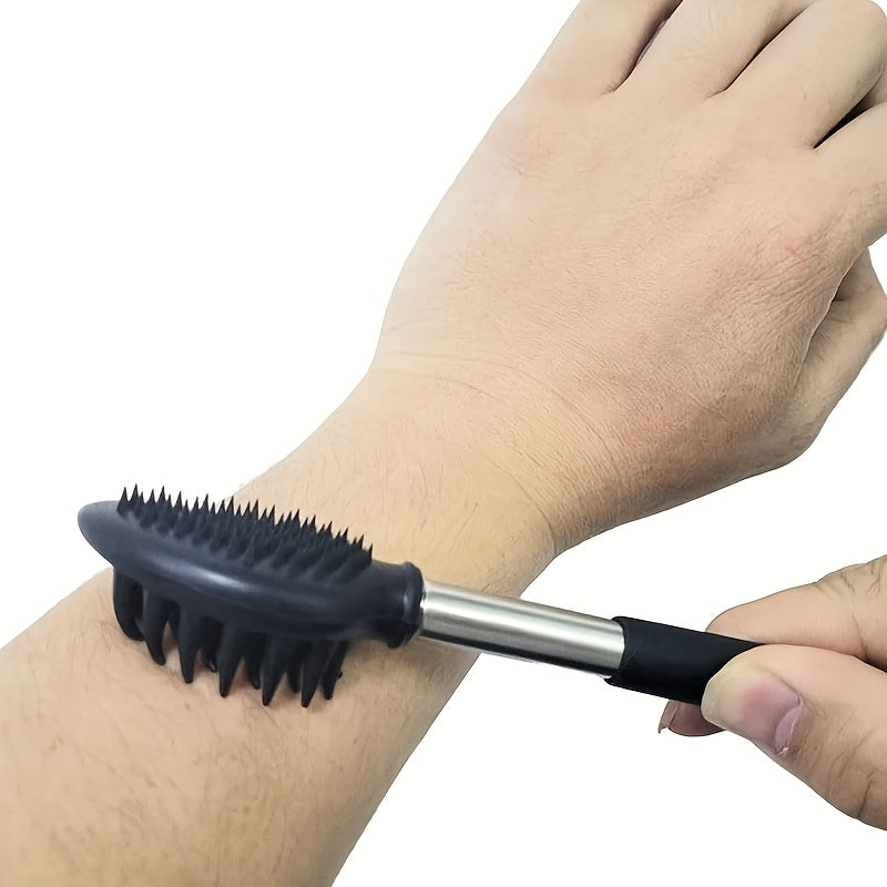 1pc Extendable Back Scratcher, Silicone Telescopic Massager for Back, Neck, Head, Beard - Relaxation Scraper Tool, Ideal Valentine'S Day Gift for Men & Women