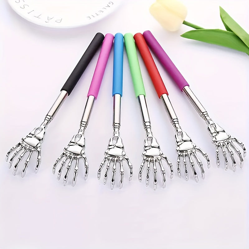 5-Pack Stainless Steel Extendable Back Scratcher, Durable Manual Back Scratcher, with Non-Slip Handles, Massaging Function for Comfort & Relaxation