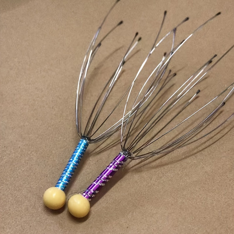 1pc Handheld Scalp Massager+1pc OPP Bag for Deep Relaxation, Hair Stimulation, and Stress