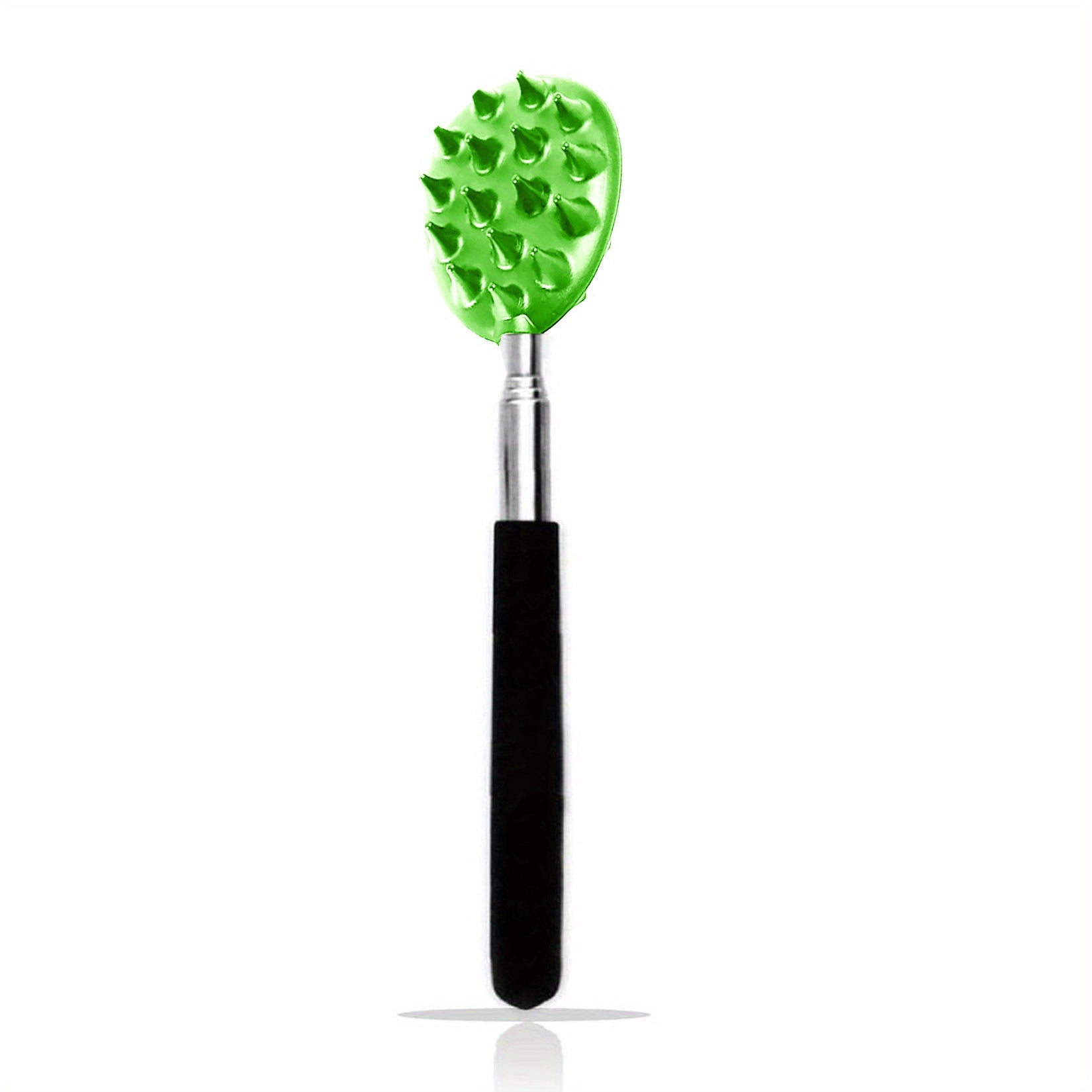 Retractable Back Scratcher with 23.6" Telescoping Handle & Dual-Sided Cactus Design - Ergonomic PVC Grip for Itch, Portable Metal Back Massager for Men & Women