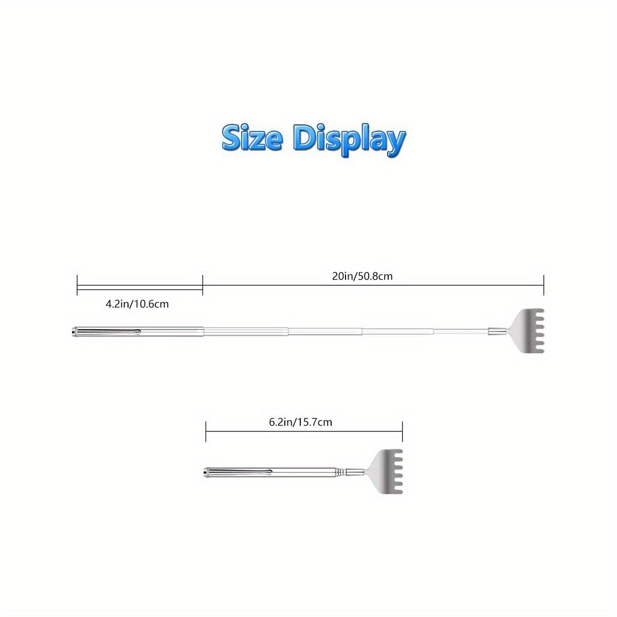 Extendable Back Scratcher for Men 3 Pack Portable Telescopic Metal Back Scratchers/ Hand Massager with Pocket Clip for Thanksgiving, Birthday, Christmas Gifts, Back Scratching Tool, Unbreakable Back Scratcher, Comb for Back Scratching, Back Massager, Cat