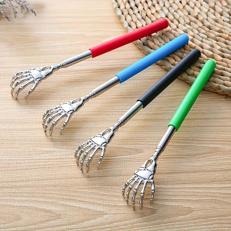 5-Pack Stainless Steel Extendable Back Scratcher, Durable Manual Back Scratcher, with Non-Slip Handles, Massaging Function for Comfort & Relaxation