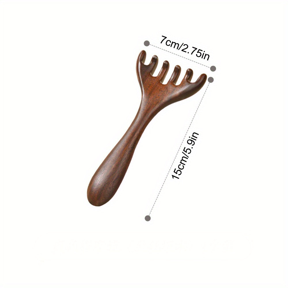 Custom Engraved Wooden Scalp Massager Tool - Deer Antler-Inspired Design with Laser-Engraved Text, Portable Head Scratcher for Relaxation & Stress, Ideal Gift for Family & Loved Ones, Relaxation Tool, Natural Wood Finish, Smooth Texture