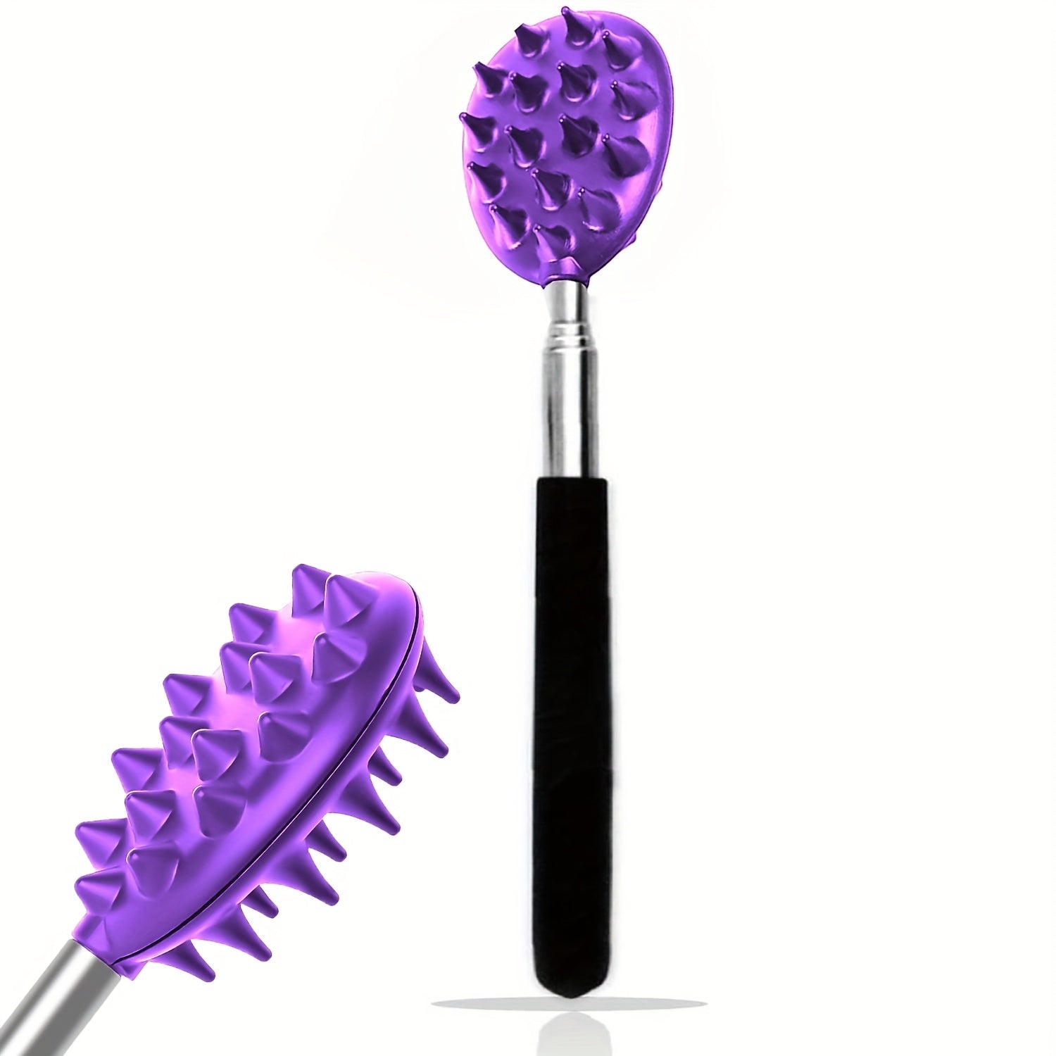 Extendable Cactus Back Scratcher with 1/4-inch & 1/2-inch Spikes, Retractable One-Hand Itch Stick for Men & Women, Durable PVC Material, 24-Inch Long Handle for Easy Reach Party Favors, Happy Mother's Day, Gifts for Women/Mom, Mother-in-Law Gifts