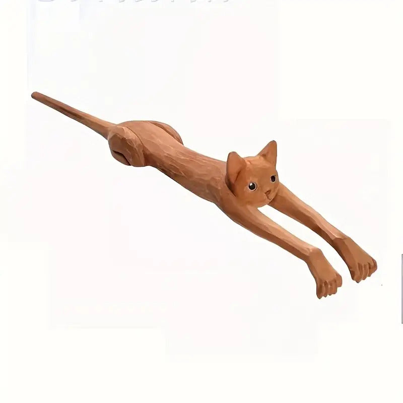 1/2 Wooden Cat-Shaped Back Scratcher, Manual Massage Tool, Health and Home Care, Great Birthday Gift Choice, Relaxation and