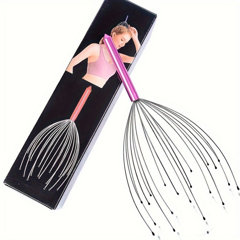A Handheld Scalp Massager with 20 Prongs, Designed for Deep Relaxation And Stress Relief, Suitable for Both Men And Women at Home, Serving As a Scalp Massage Tool And a Soul Extractor.