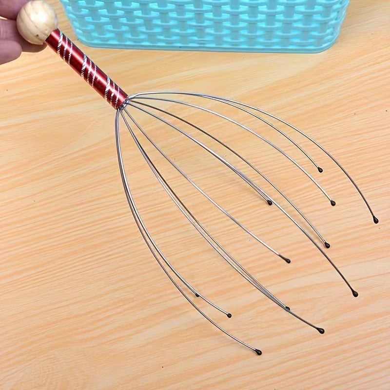 1pc Handheld Scalp Massager+1pc OPP Bag for Deep Relaxation, Hair Stimulation, and Stress