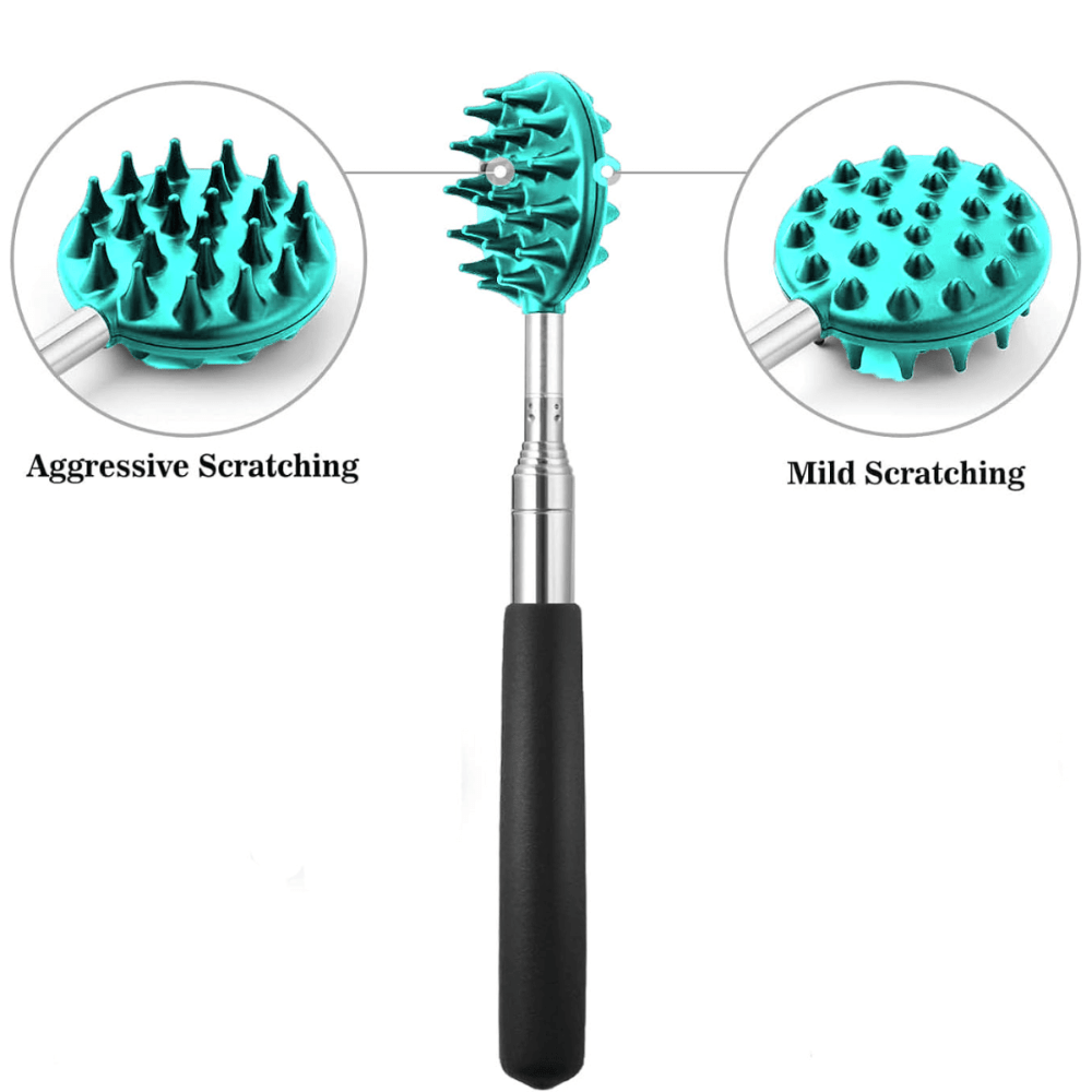 1pc 23 Teeth Super Large Back Scratcher - Extendable 21" Stainless Steel Back Massager with Dual-Sided Scratching Surfaces, Ergonomic Non-Slip Handle for Back, Head & Body Itch - Perfect Gift for Men, Women, Mother's Day, Back Massager for Back