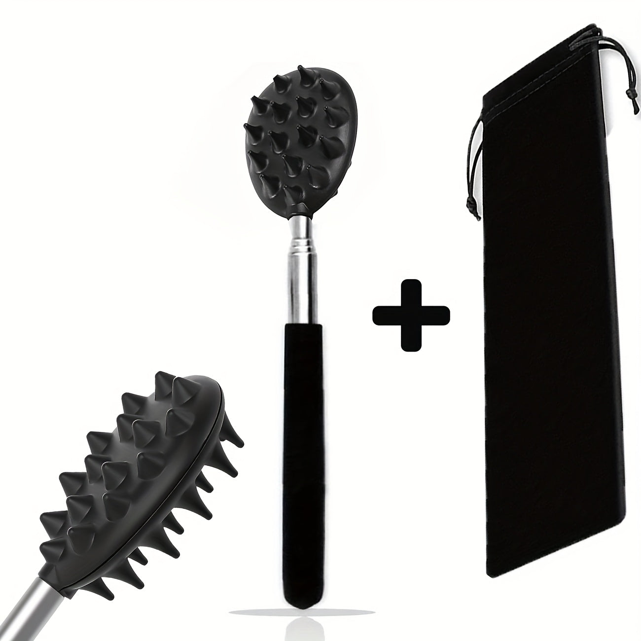 Extendable Cactus Back Scratcher with 1/4-inch & 1/2-inch Spikes, Retractable One-Hand Itch Stick for Men & Women, Durable PVC Material, 24-Inch Long Handle for Easy Reach Party Favors, Happy Mother's Day, Gifts for Women/Mom, Mother-in-Law Gifts