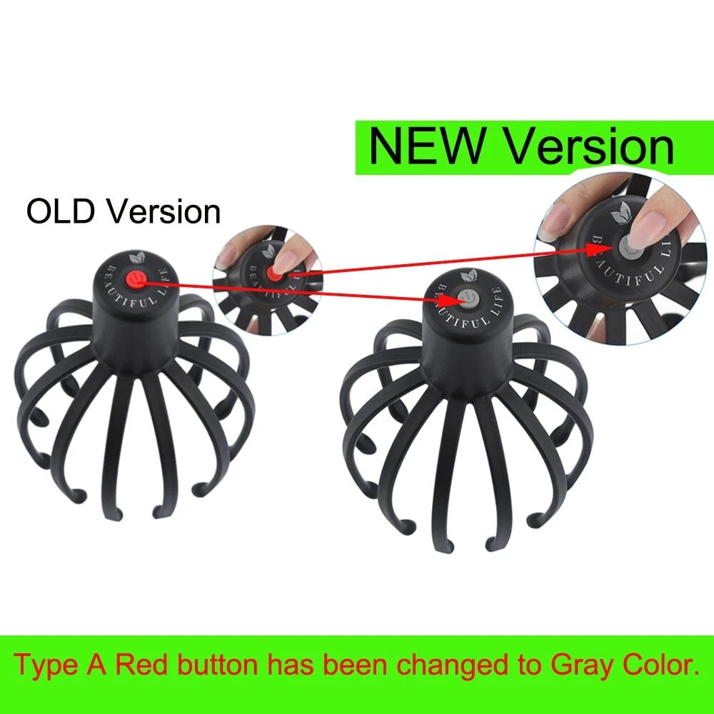 Electric Octopus Claw Scalp Massager Stress Relief Therapeutic Head Scratcher
