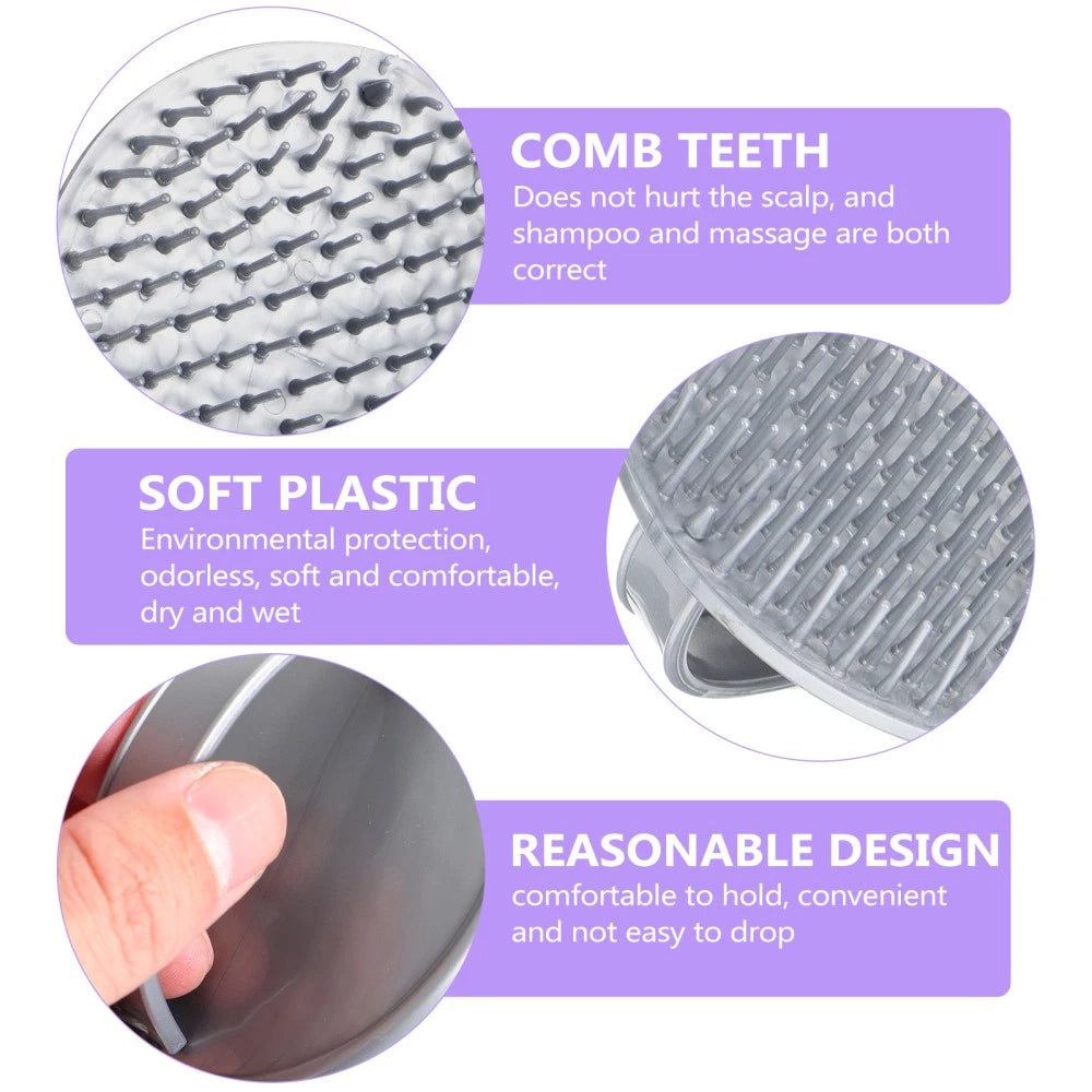 2 Pieces Shampoo Brush Hair Massager Scalp Washing Gloves Scratcher