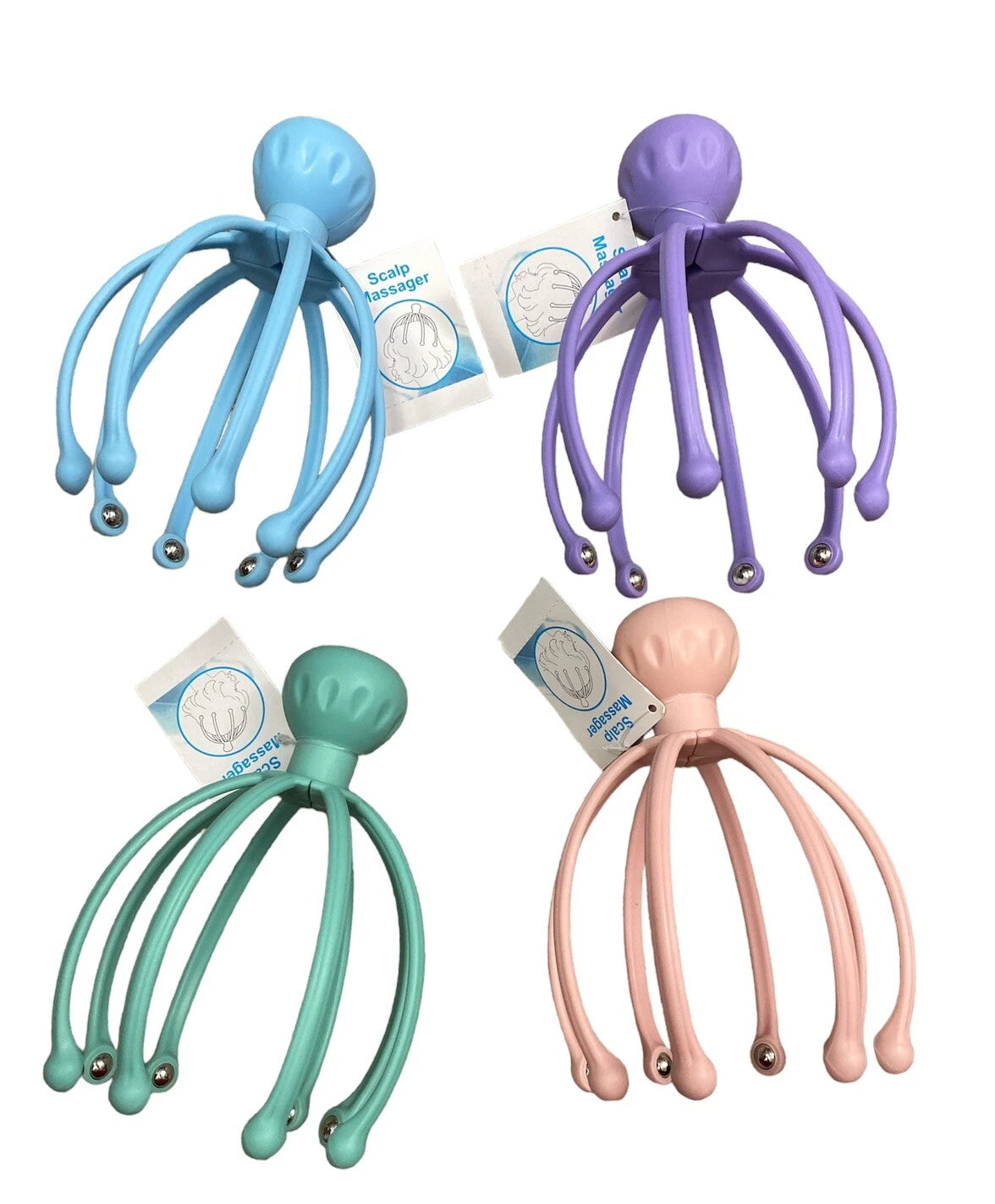 Head Massager Scalp Scratcher Steel Ball Easy Grip Large Size Relaxer