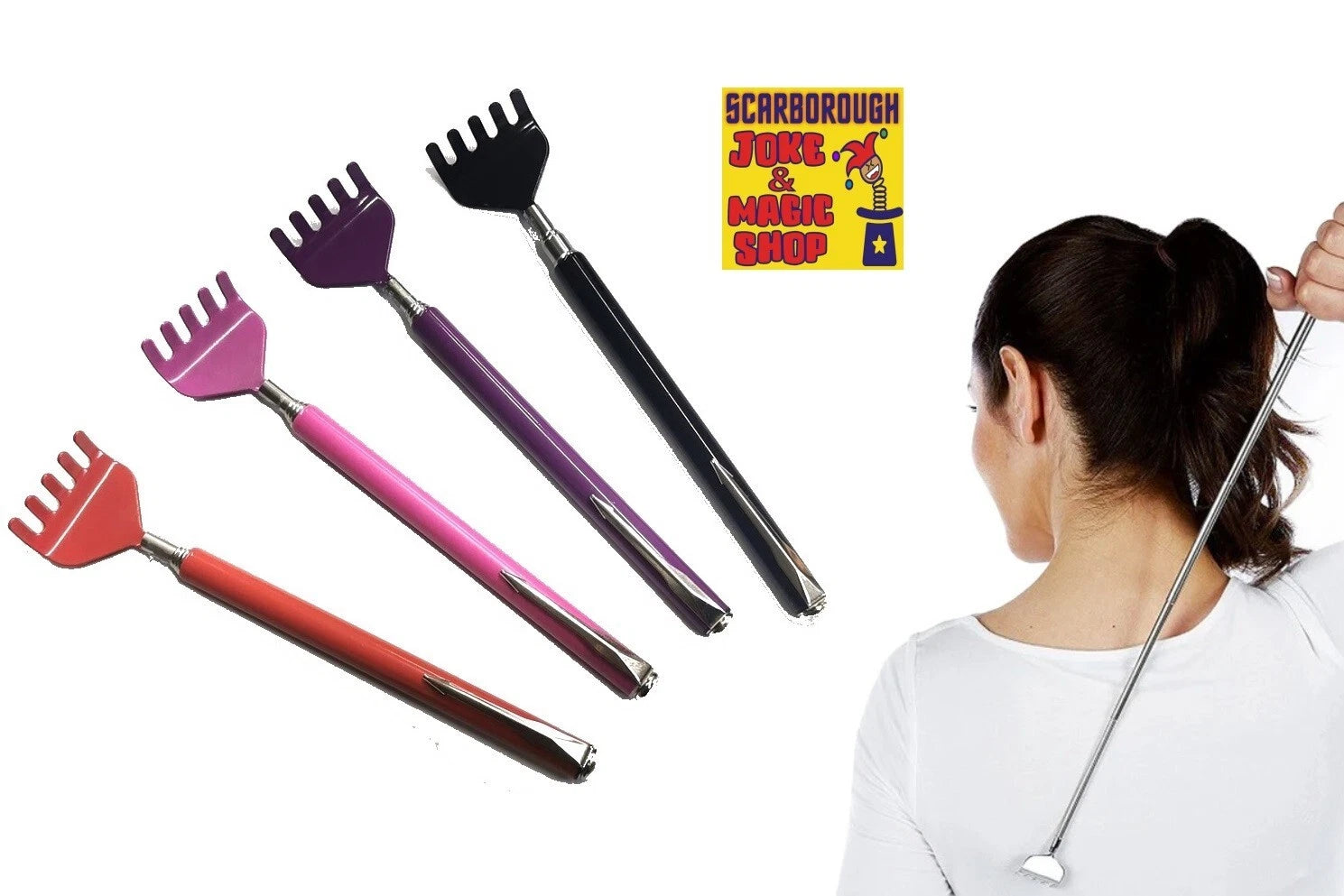1x Telescopic Back Scratcher ~ Telescopic Up To 50cm Long ~ Assorted Colours NEW